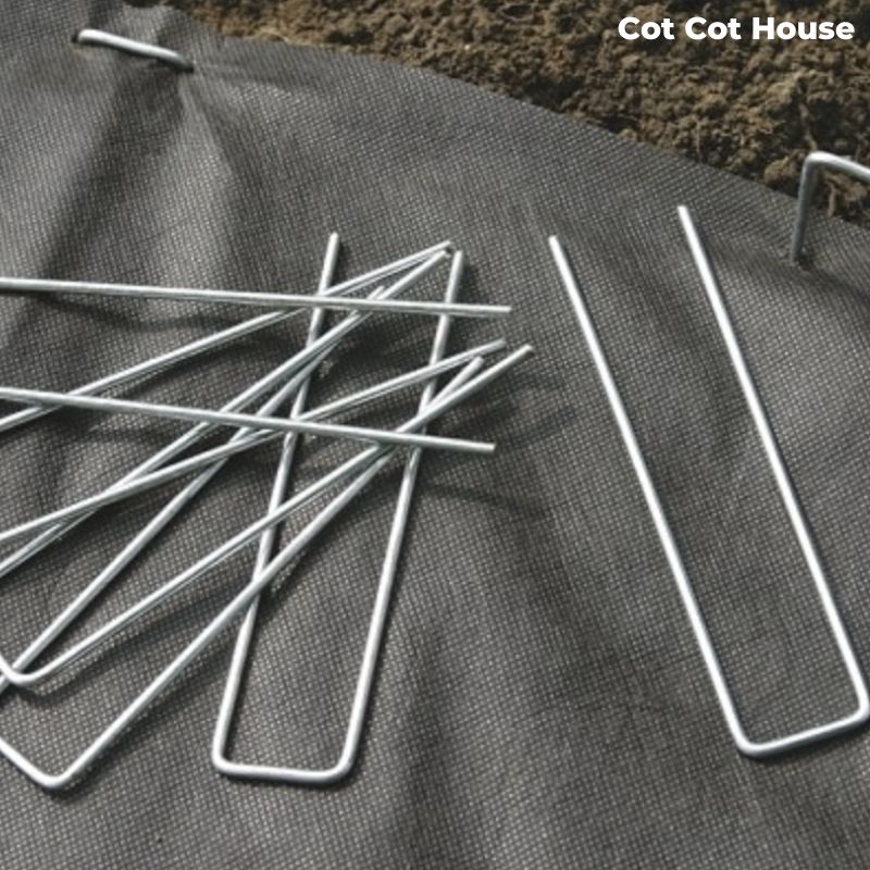 Agrafe en acier de fixation pour clôture - lot x10