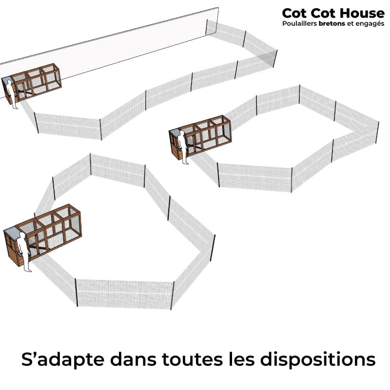 Clôture filet pour poules installation facile 50m