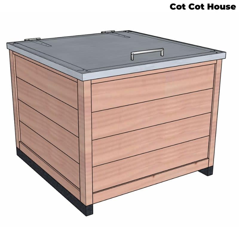 Coffre de rangement en bois, 80cm