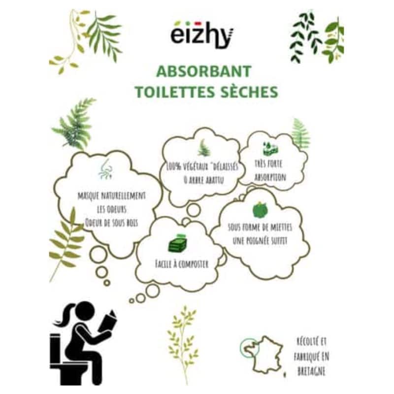 Absorbant toilettes sèches Allezhy - sac 10kg