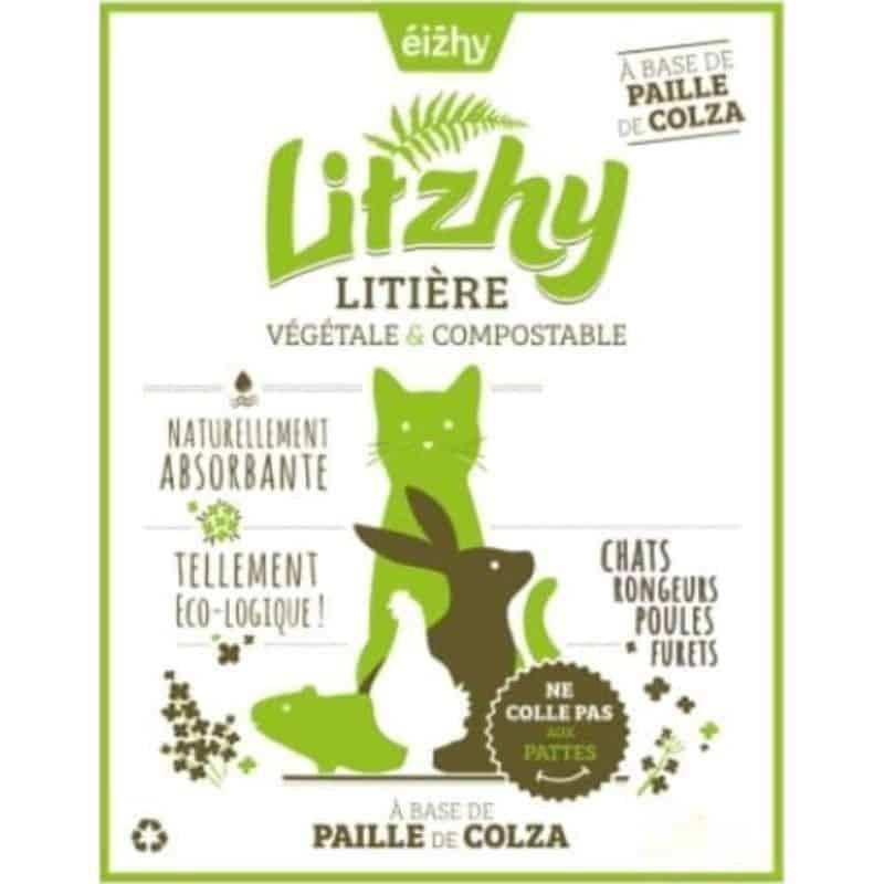 Litière pour petits animaux Paille de colza Litzhy - boite 6 ou 15 L