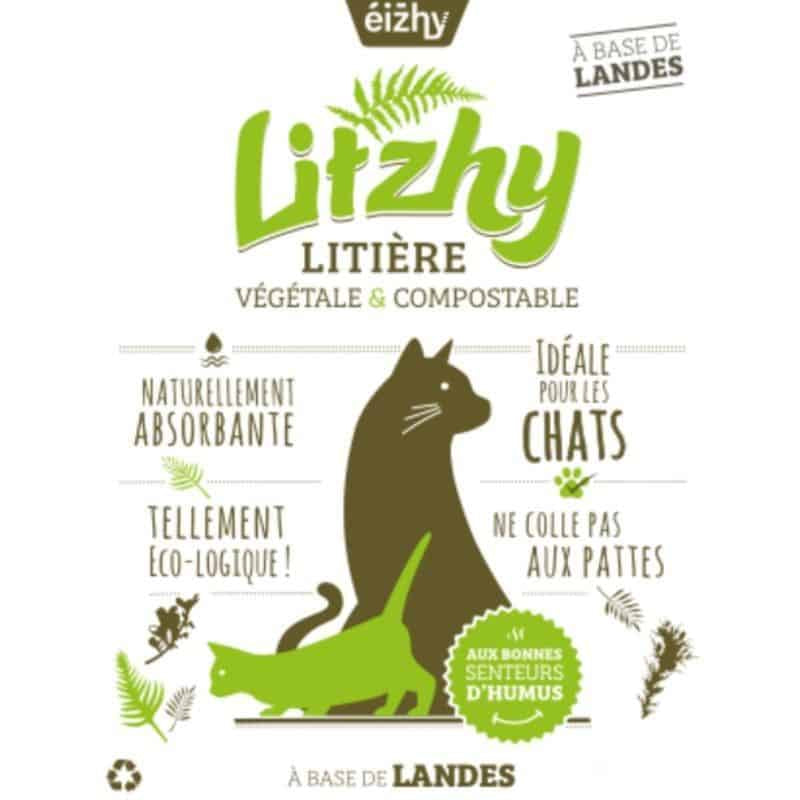 Litière pour chats Landes bretonnes Litzhy - 6 ou 15 L