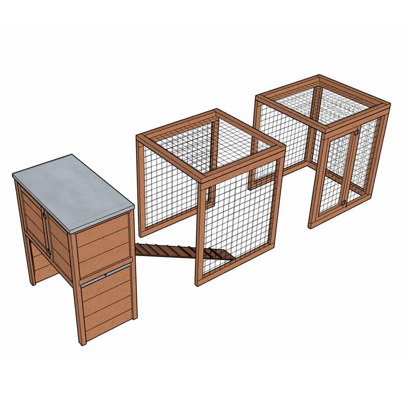 Extension de volière pour poulailler