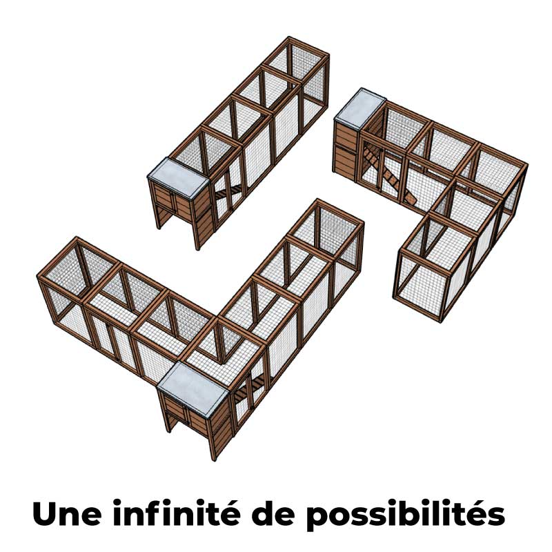 Extension de volière pour poulailler