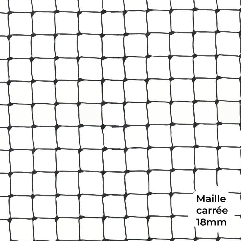 Filet pour volière maille carrée 18mm 20m x 2m fabriqué en France