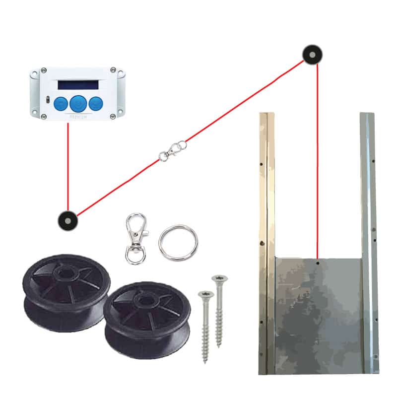 Kit galets/poulies de renvoi pour portier automatique