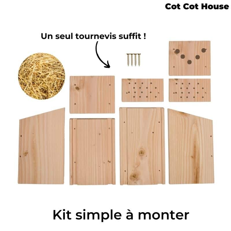 Hôtel à insectes en kit pour auxiliaires