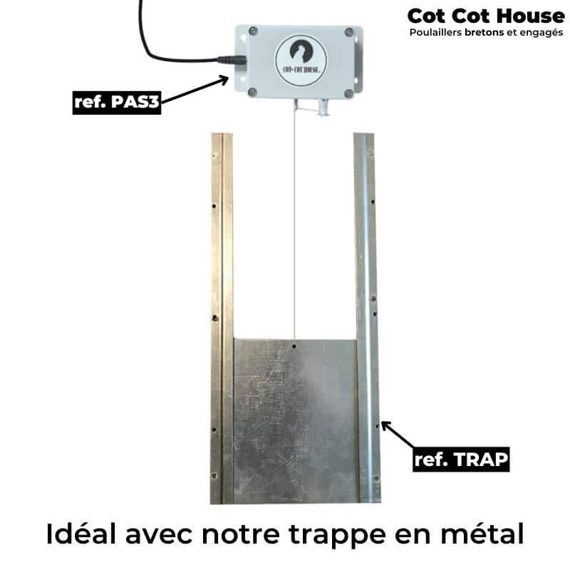 Portier automatique solaire innovant et fabriqué en France - Portier avec l'ensemble trappe