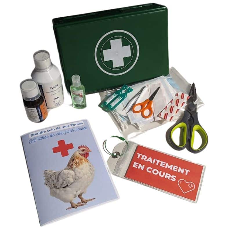 Kit valise de soin pour poule - les essentiels