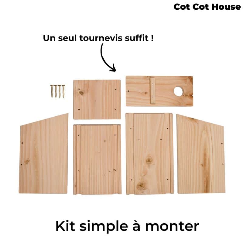 Nichoir à oiseaux en kit pour Rouge-Queue