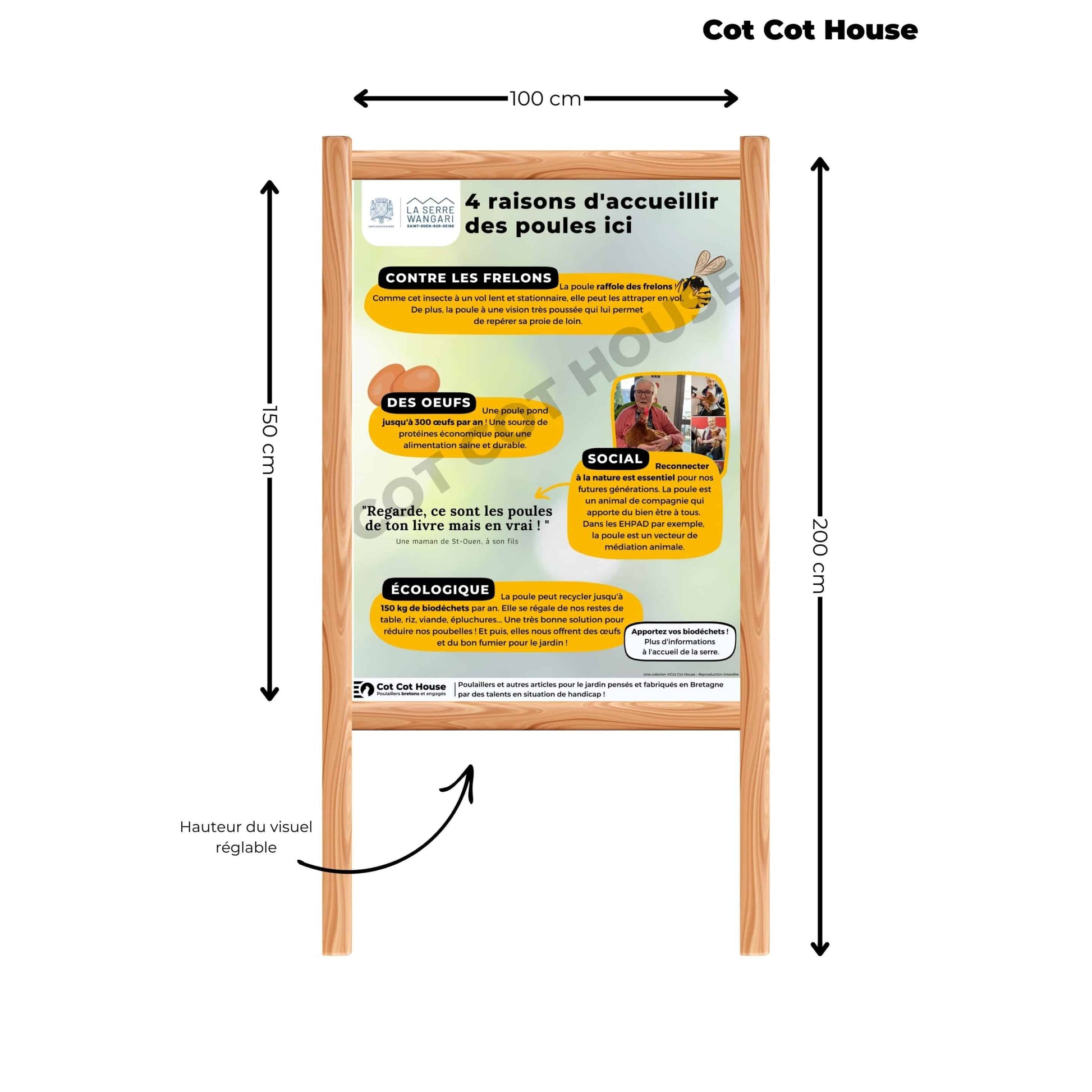 Structure panneau d'affichage en pin Douglas - PAD-800600 