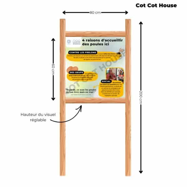 Structure panneau d'affichage en pin Douglas - PAD-800600 