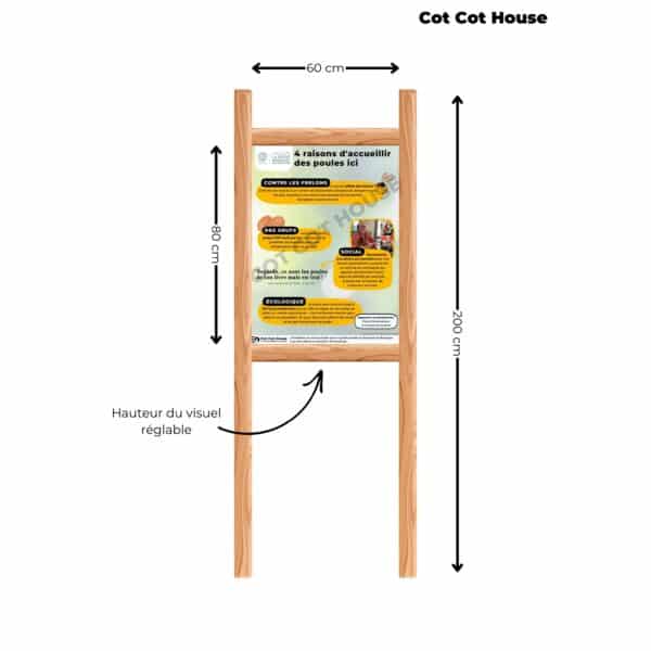 Structure panneau d'affichage en pin Douglas - PAD-800600 