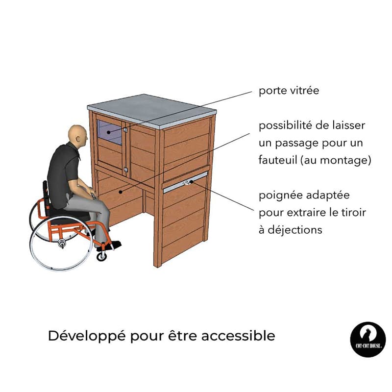 Poulailler 4 poules - modèle Houdan CONFORT