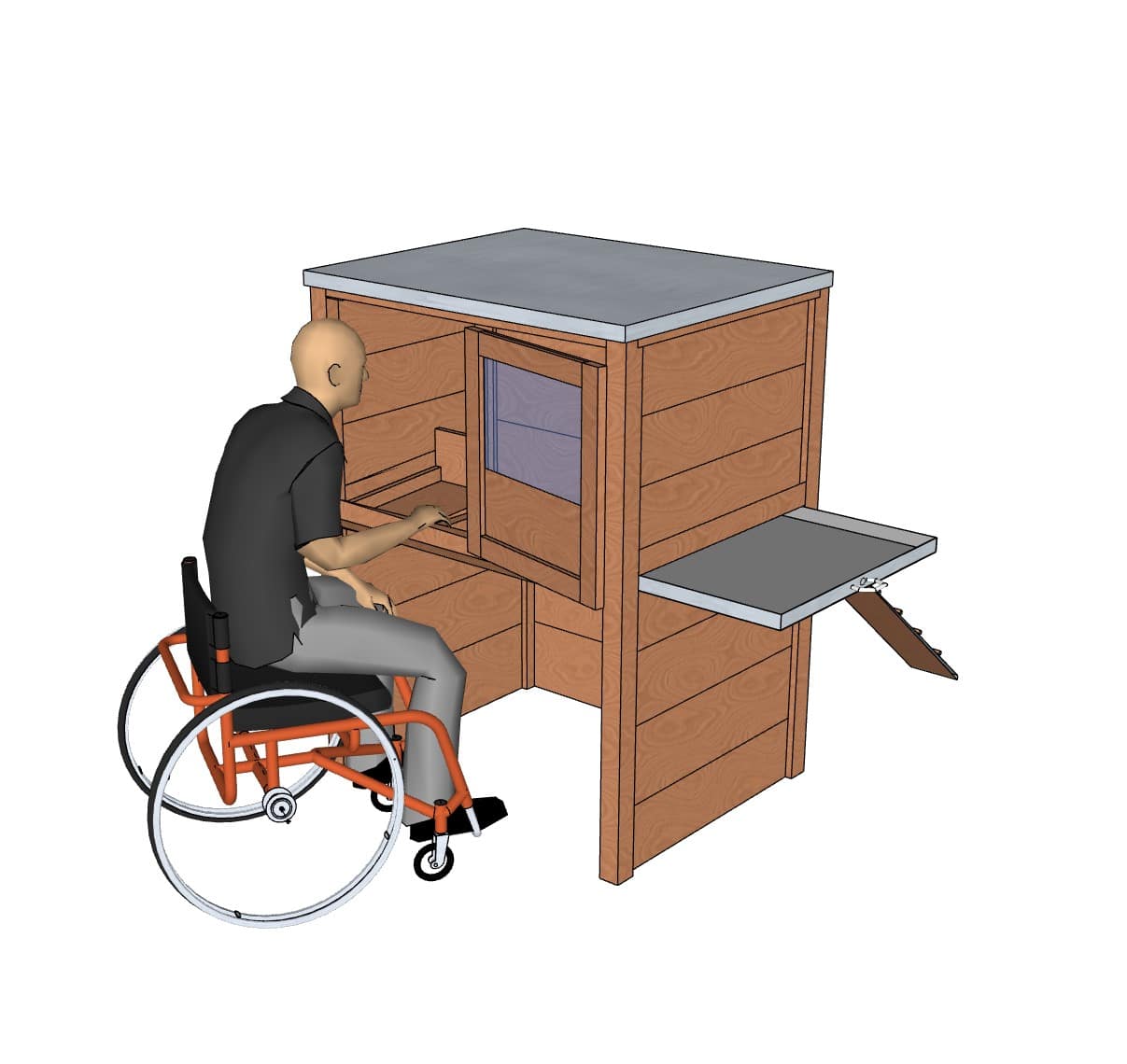 Poulailler 4 poules - modèle Houdan CONFORT