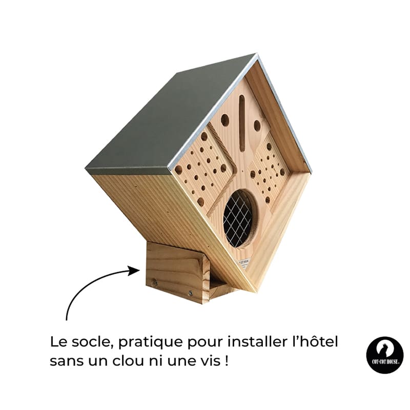 Socle pour hôtel à insectes TyBees