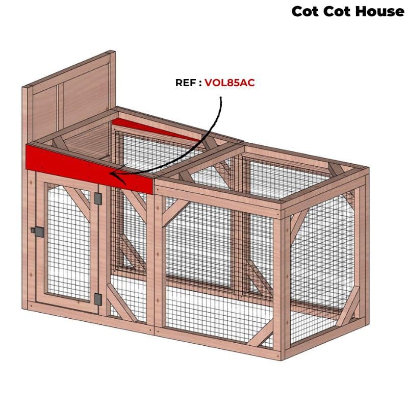 Adaptateur de volière pour poulailler version CONFORT