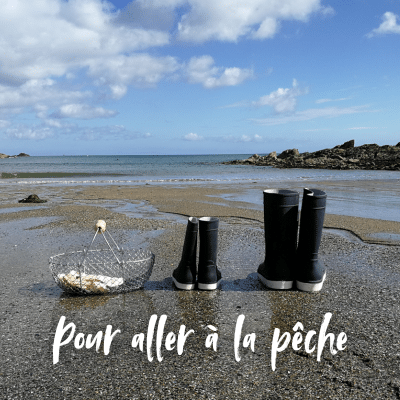panier pêche mer bottes de pluie